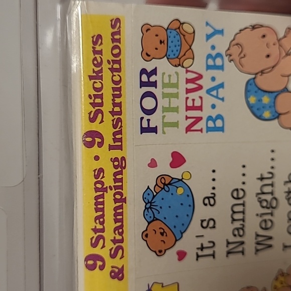NIP For the New Baby Rubber Stamps - Picture 3 of 16